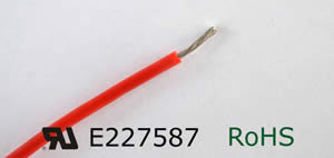 Fil électrique à blindage élastomère de silicone UL 3132